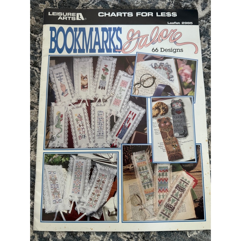 Leisure Arts Bookmarks Galore Cross Stitch Designs Leaflet 2985 Vintage Pattern